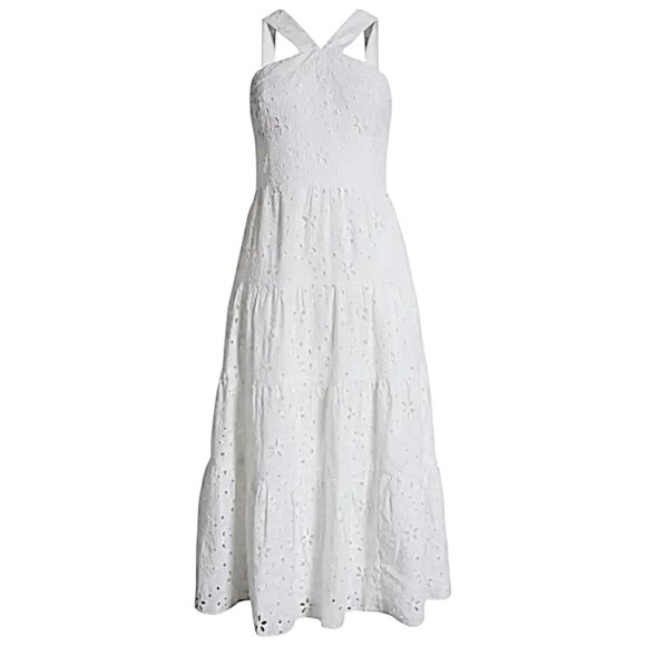 Lilly Pulitzer Jenette Midi Dress in Resort White/Sealife Eyelet NWT - Size 6 - Picture 6 of 9